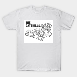 The Catskills Map Art T-Shirt